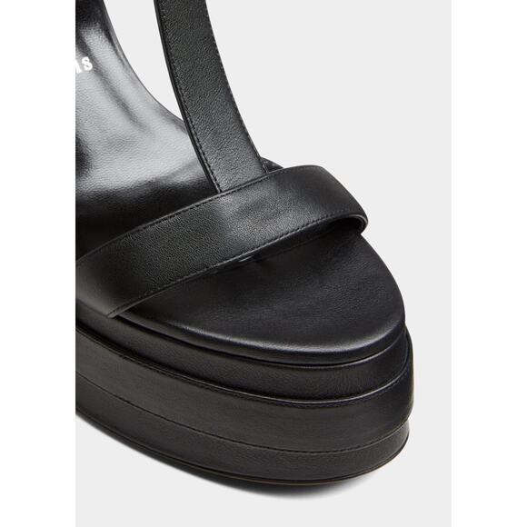 Christian Louboutin Yazefatt Strap 130 Black Platform Bloc Heel Sandal Pump 37.5 - Picture 7 of 12